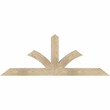 Ekena Millwork Richland Rough Sawn Timber Gable Bracket, Douglas Fir, 60"W x 22"H x 4"D x 4"F, 9/12 Pitch GBW060X22X0404RIC00RDF